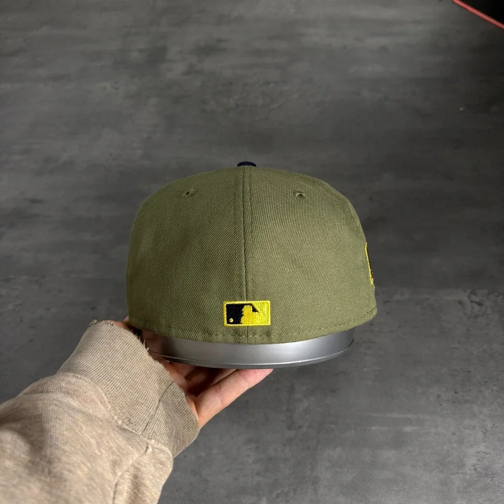 New Era Philadelphia Phillies Hat 7 1/8 Olive Navy Tropical Tree Dragon Ball Cap